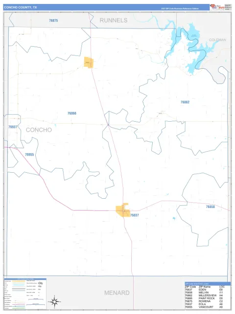 Concho County, TX map