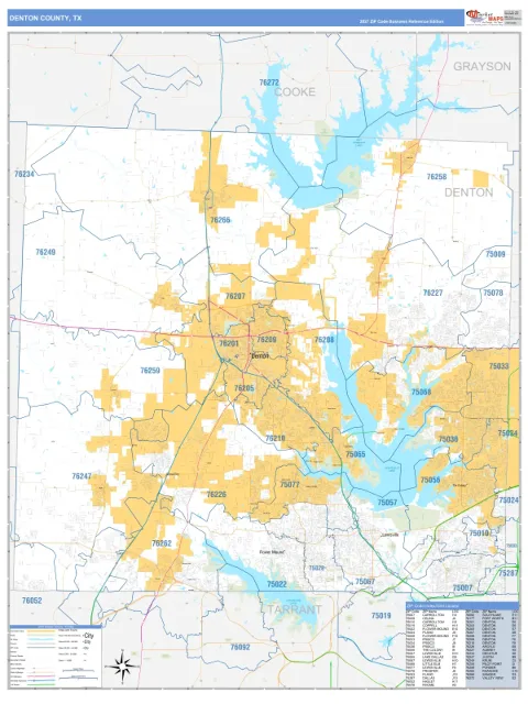 Denton County, TX map
