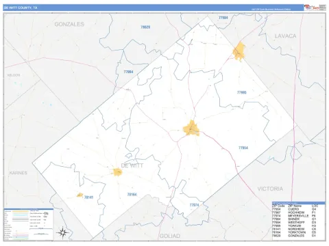 DeWitt County, TX map