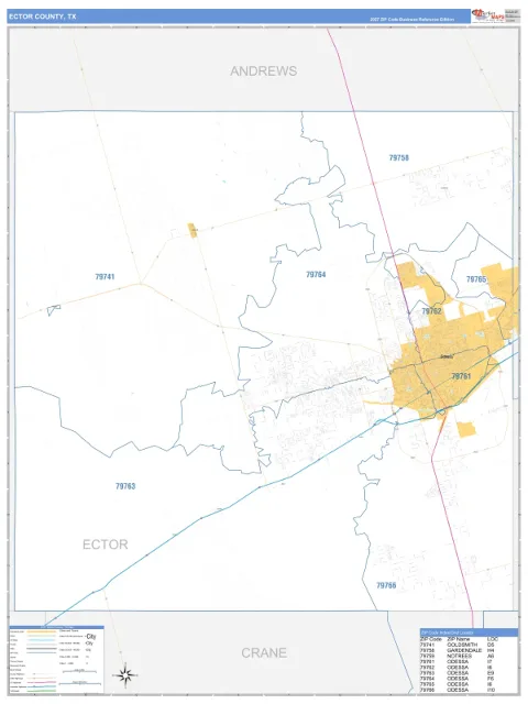Ector County, TX map