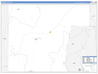 Edwards County, TX Business Reference style ZIP Code wall map