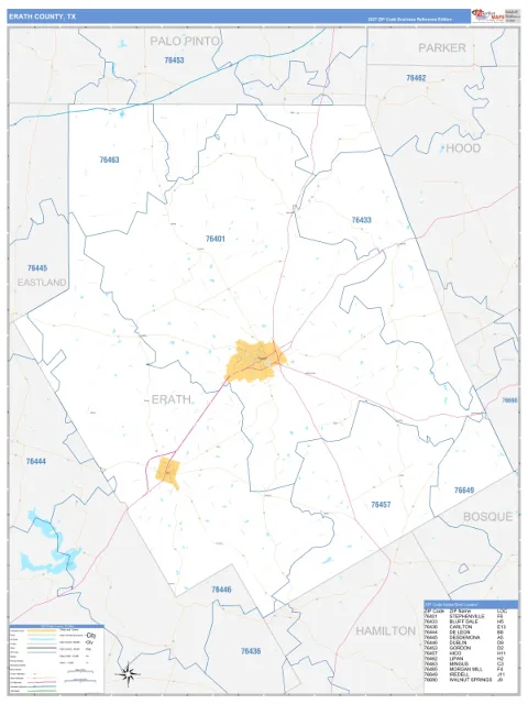 Erath County, TX map