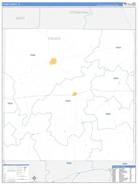 Fisher County, TX map