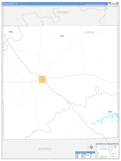 Garza County, TX map