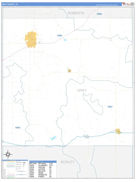 Gray County, TX map