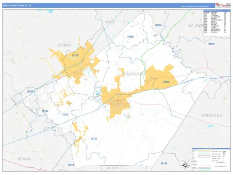 Guadalupe County, TX map