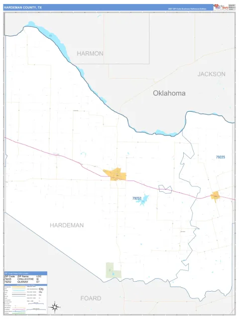 Hardeman County, TX map