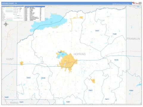 Hopkins County, TX map