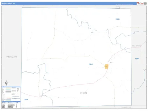 Irion County, TX map