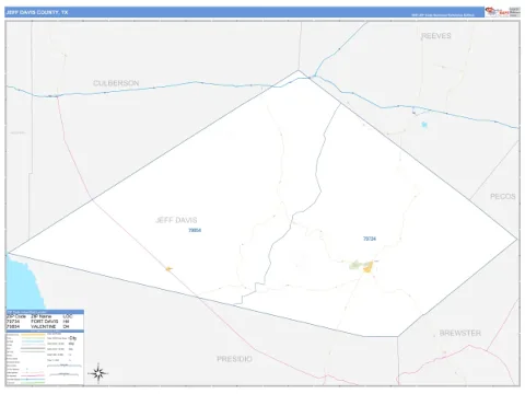 Jeff Davis County, TX map