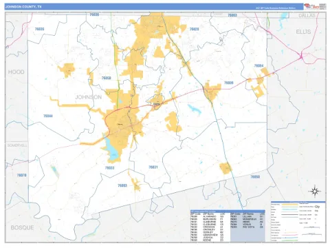 Johnson County, TX map