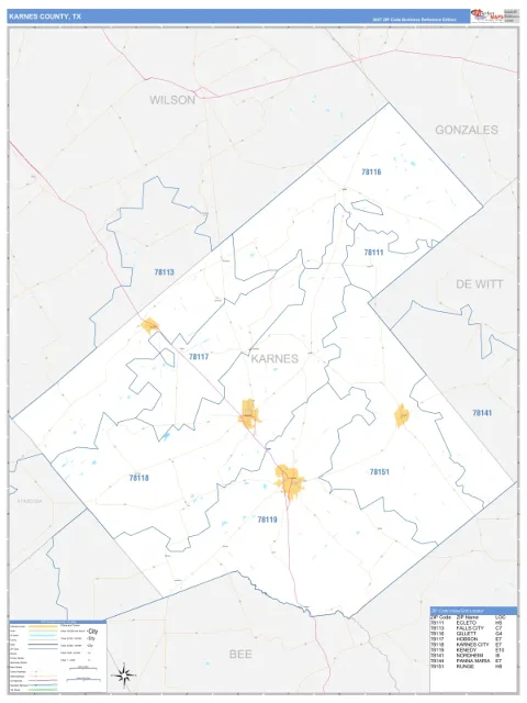 Karnes County, TX map