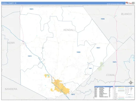 Kendall County, TX map