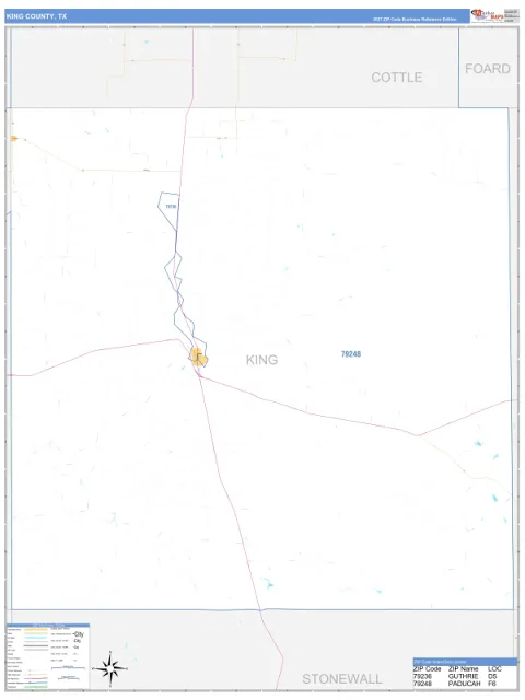 King County, TX map