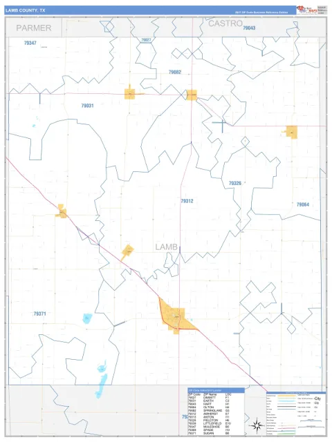 Lamb County, TX map