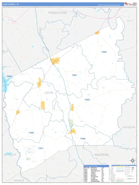 Leon County, TX map