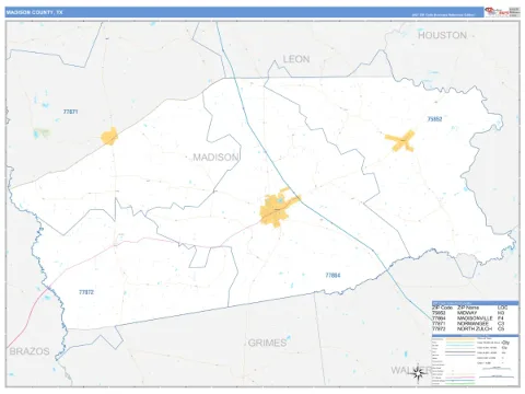 Madison County, TX map