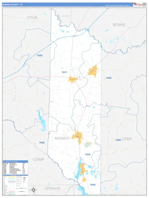 Morris County, TX map