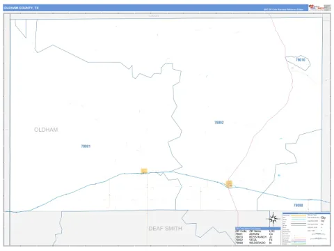 Oldham County, TX map