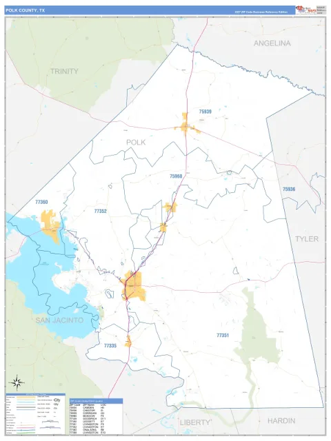 Polk County, TX map
