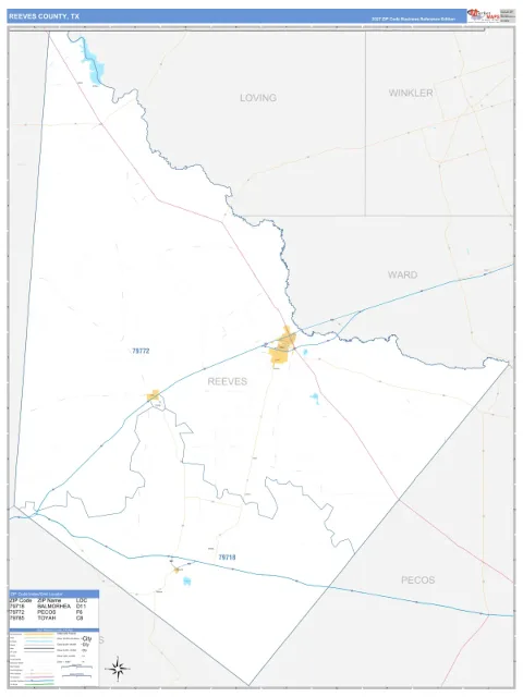 Reeves County, TX map