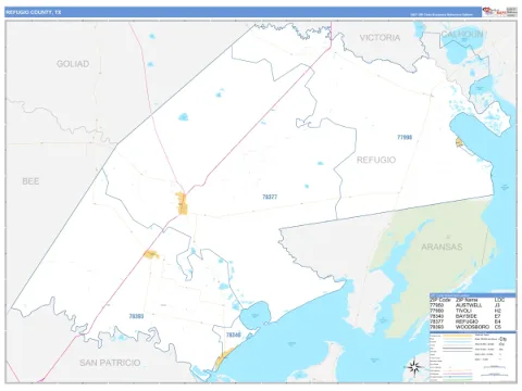 Refugio County, TX map