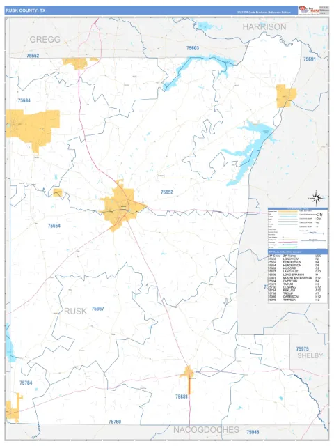 Rusk County, TX map