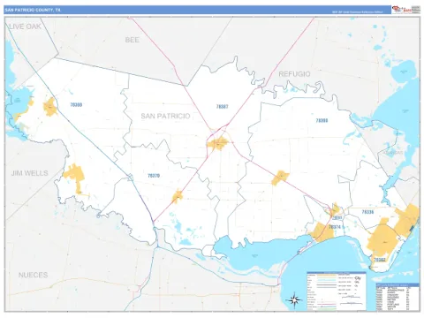 San Patricio County, TX map