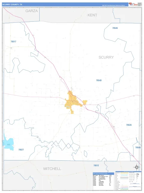 Scurry County, TX map