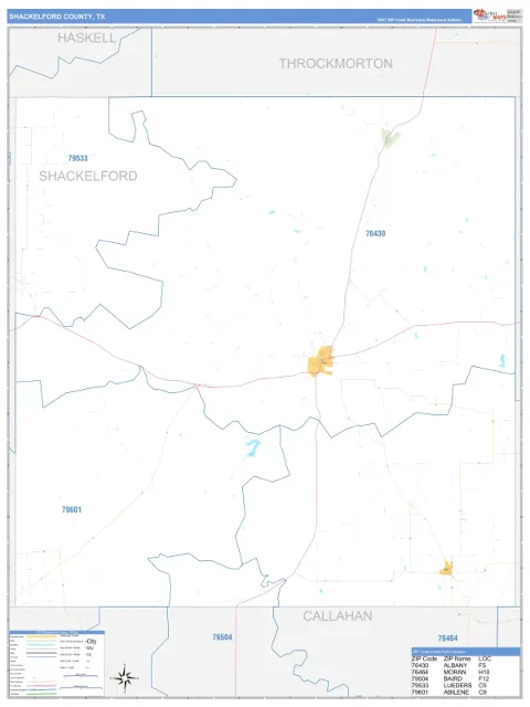 Shackelford County, TX map