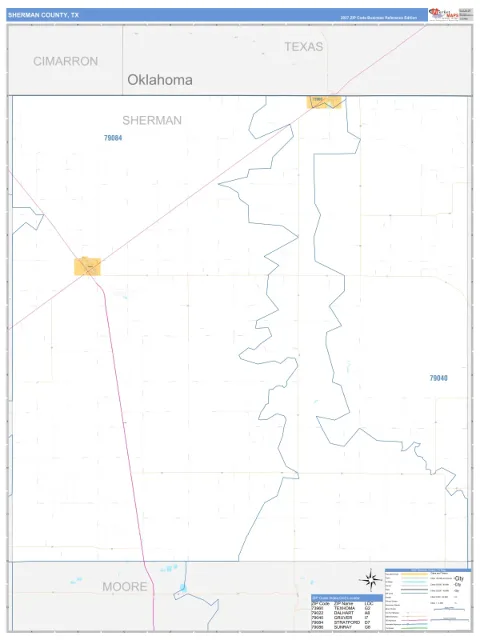 Sherman County, TX map