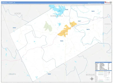 Somervell County, TX map