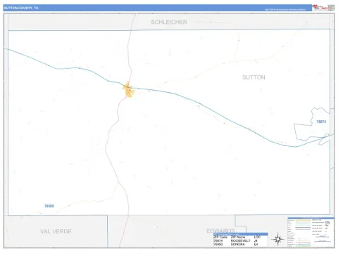 Sutton County, TX map