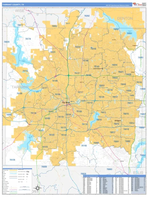 Tarrant County, TX map