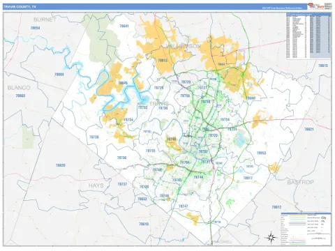 Travis County, TX map