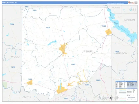 Upshur County, TX map