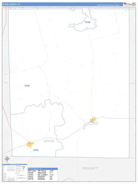 Upton County, TX map