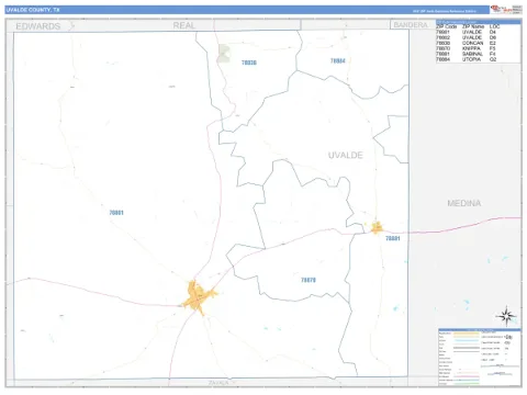 Uvalde County, TX map