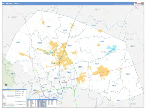 Williamson County, TX map