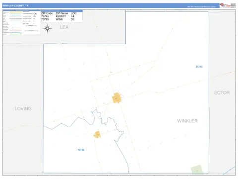 Winkler County, TX map