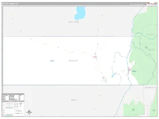 Beaver County, UT Classic style ZIP Code wall map