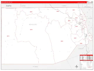 Box Elder County, UT RedLine style ZIP Code wall map