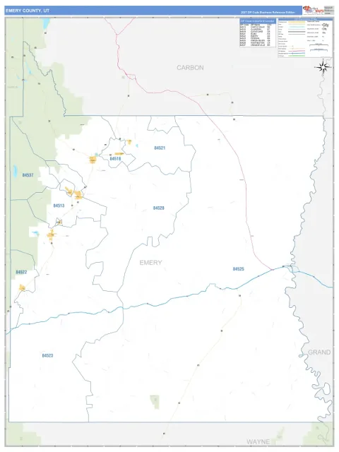Emery County, UT map