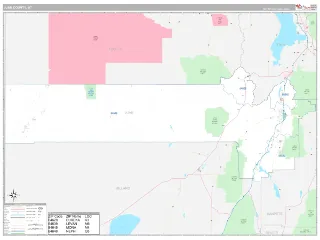 Juab County, UT Classic style ZIP Code wall map