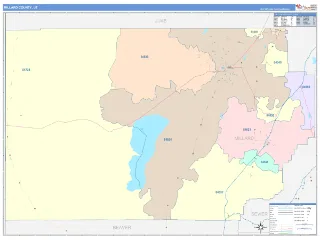 Millard County, UT ColorCast style ZIP Code wall map