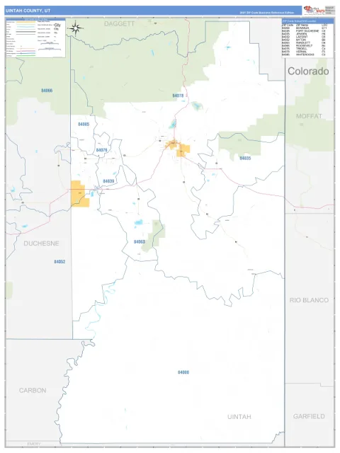 Uintah County, UT map