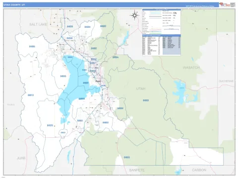 Utah County, UT map