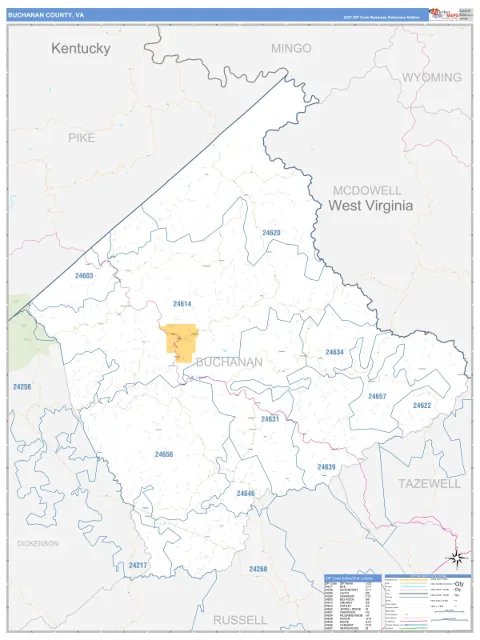 Buchanan County, VA map