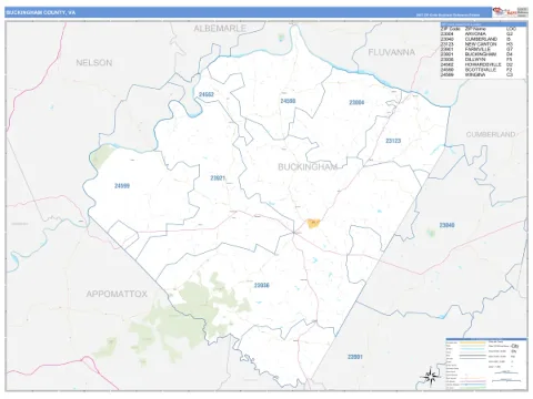 Buckingham County, VA map
