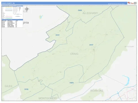 Craig County, VA map